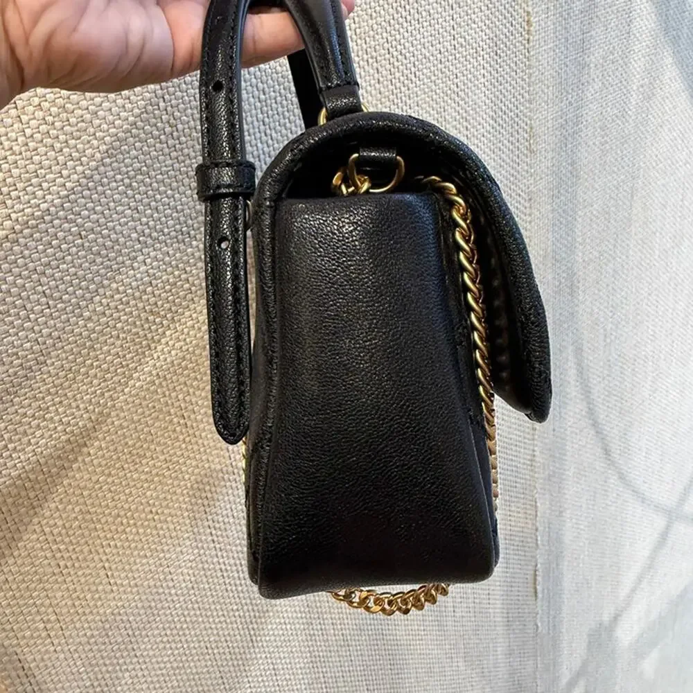 Best Price‼️TORY BURCH WILLA MINI TOP HANDLE BAG 167621 Black $528